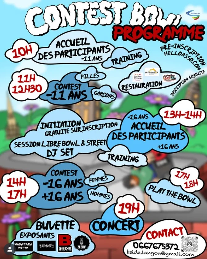contest-bside-skate-club-2025 programmation journée