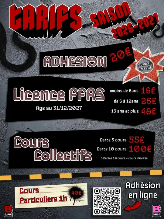 tarifs-b-side-skate-club-2026-2027
